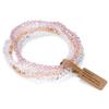 Set da 4 Pezzi Braccialetti Elastici con Perline di Cristallo Lucido Bohemien Facettati Colorati Braccialetti con Perline di Vetro di Cristallo Set di Braccialetti per Donne