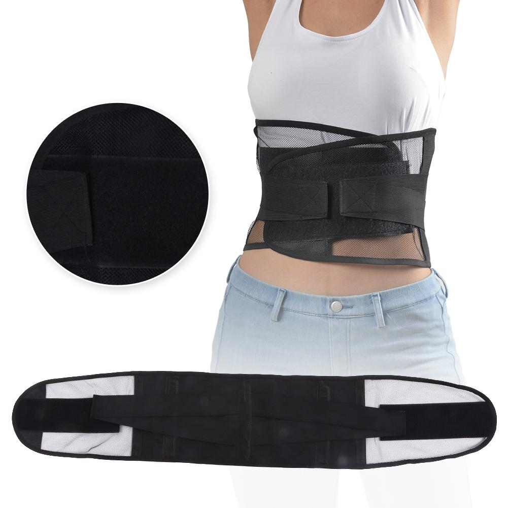 Breathable Adjustable Waistband Sports Fitness Waist Abdomen Support Correction Fixing BeltL Black