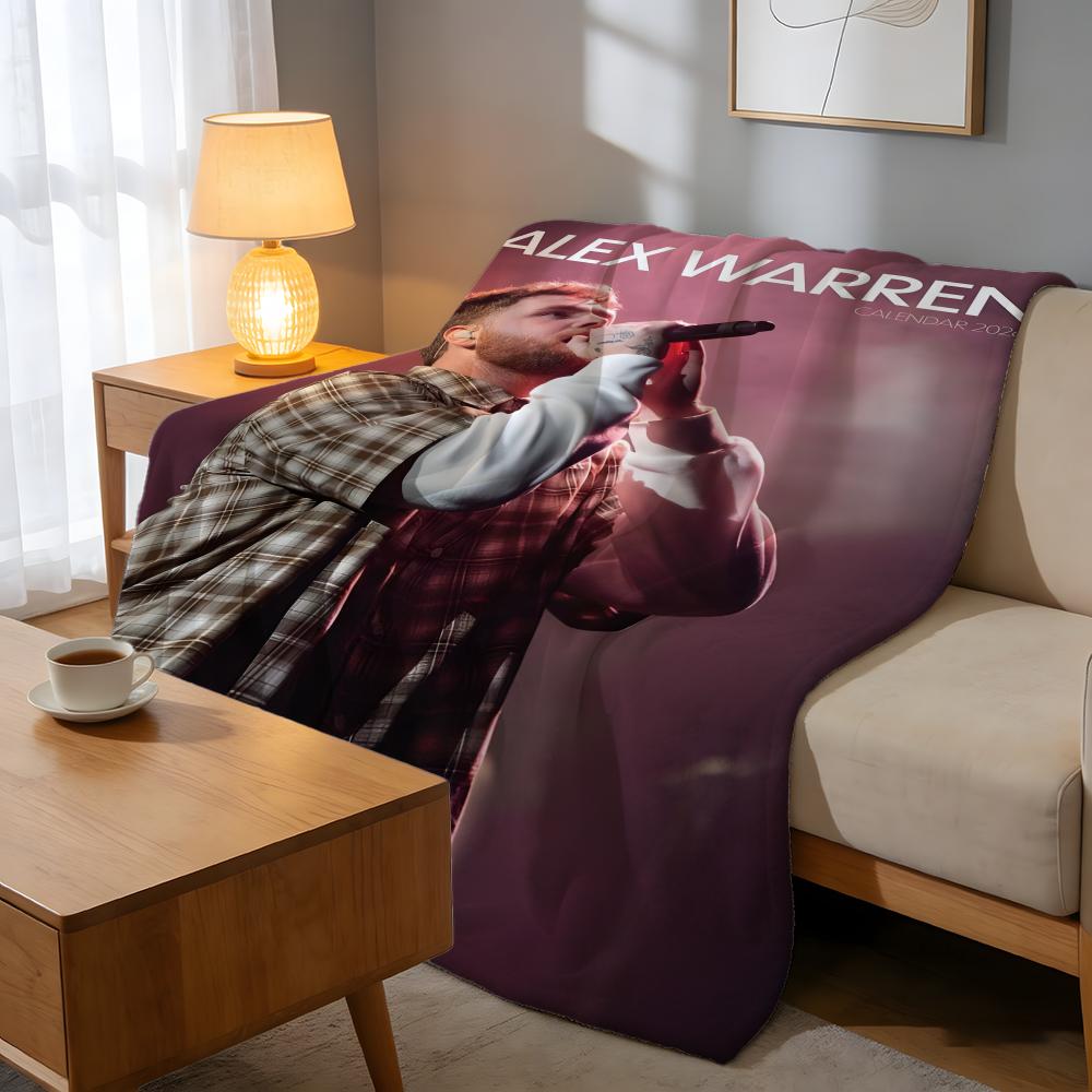 Manta de Felpa Corta de Alta Densidad Para Sofá Siesta Habitación con Aire Acondicionado Suave Agradable para la Piel A-Alex Warren Y Álbum Ordinario