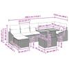 Garden Sofa Set with Cushions 8 pcs Black and Teal