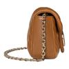 Gucci GG Marmont Brown Leather Chevron Quilted Mini Chain Crossbody Bag For Women Daily Use