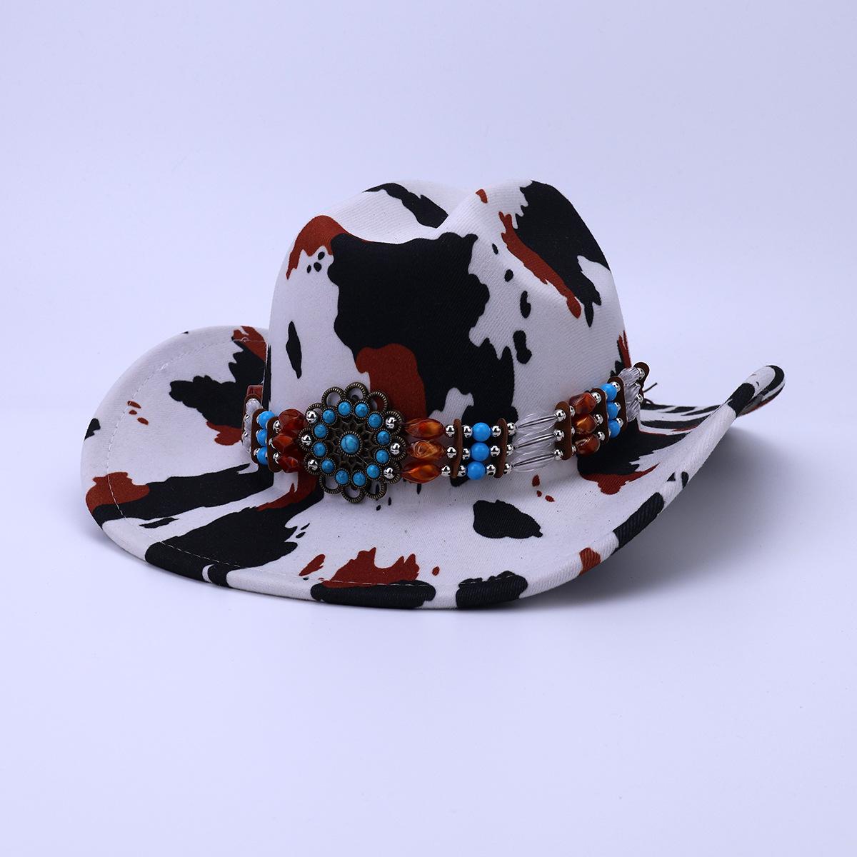 

Outdoor Travel Street Photography Retro Jazz Top Hatexplosion Fashion Sweet And Spicy Wear Decorative Western Denim Hat M（56-58cm）