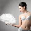 Hand Held Flower Fan White Hand Fan Ladies Folding Feather Fans Home Decor Handmade Dance Wedding Party Accessories Crafts Gifts