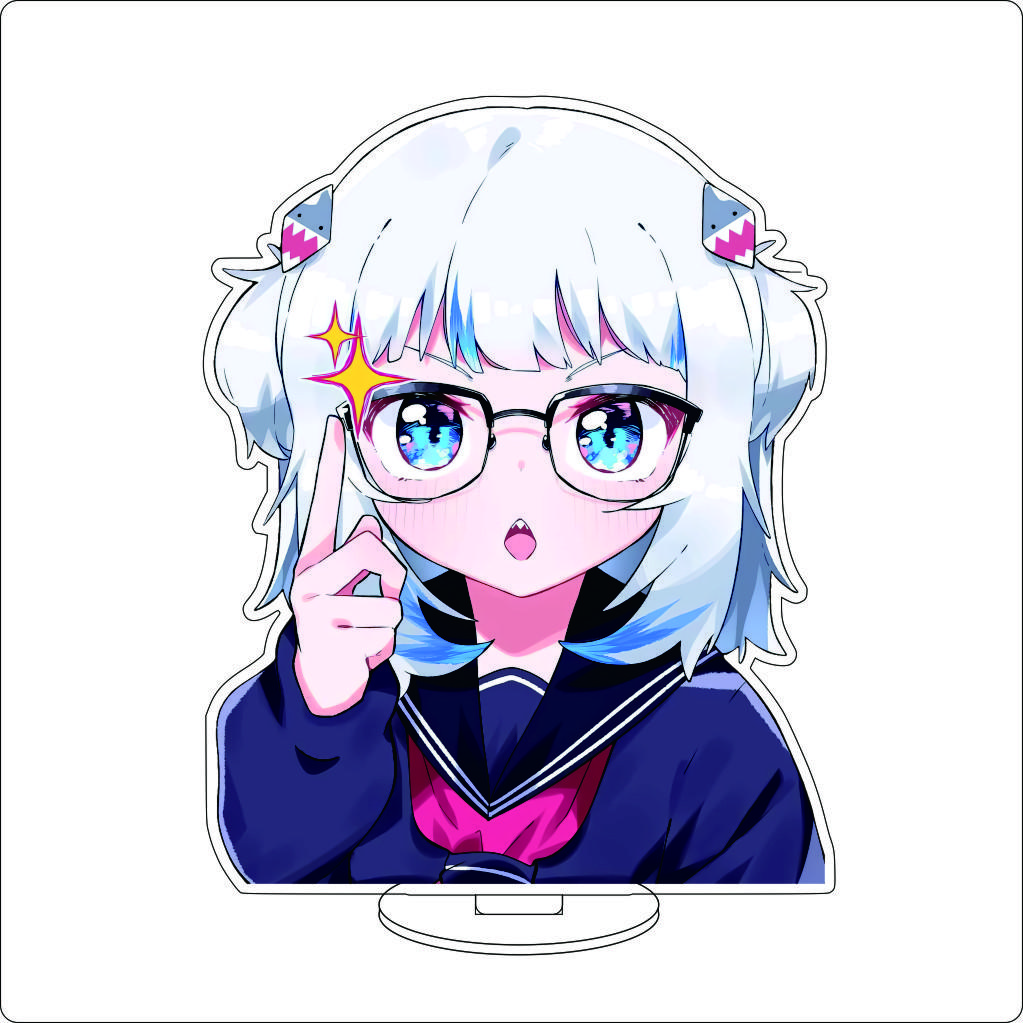 16CM Anime Cosplay Acrylic Stand Ornaments Gawr Gura Figure Stand Halloween Christmas Fans Gifts