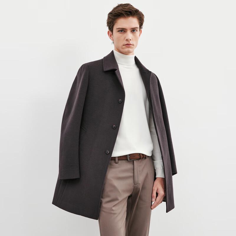 SEPTWOLVES Men's Wool Blend Coat with Detachable Down Vest