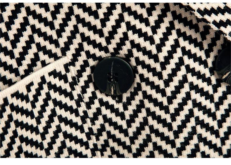 Thirteen Rows Women's Versatile Knit Cardigan Sweater with Suit Collar - Casual, Fashionable, Short Outerwear Top