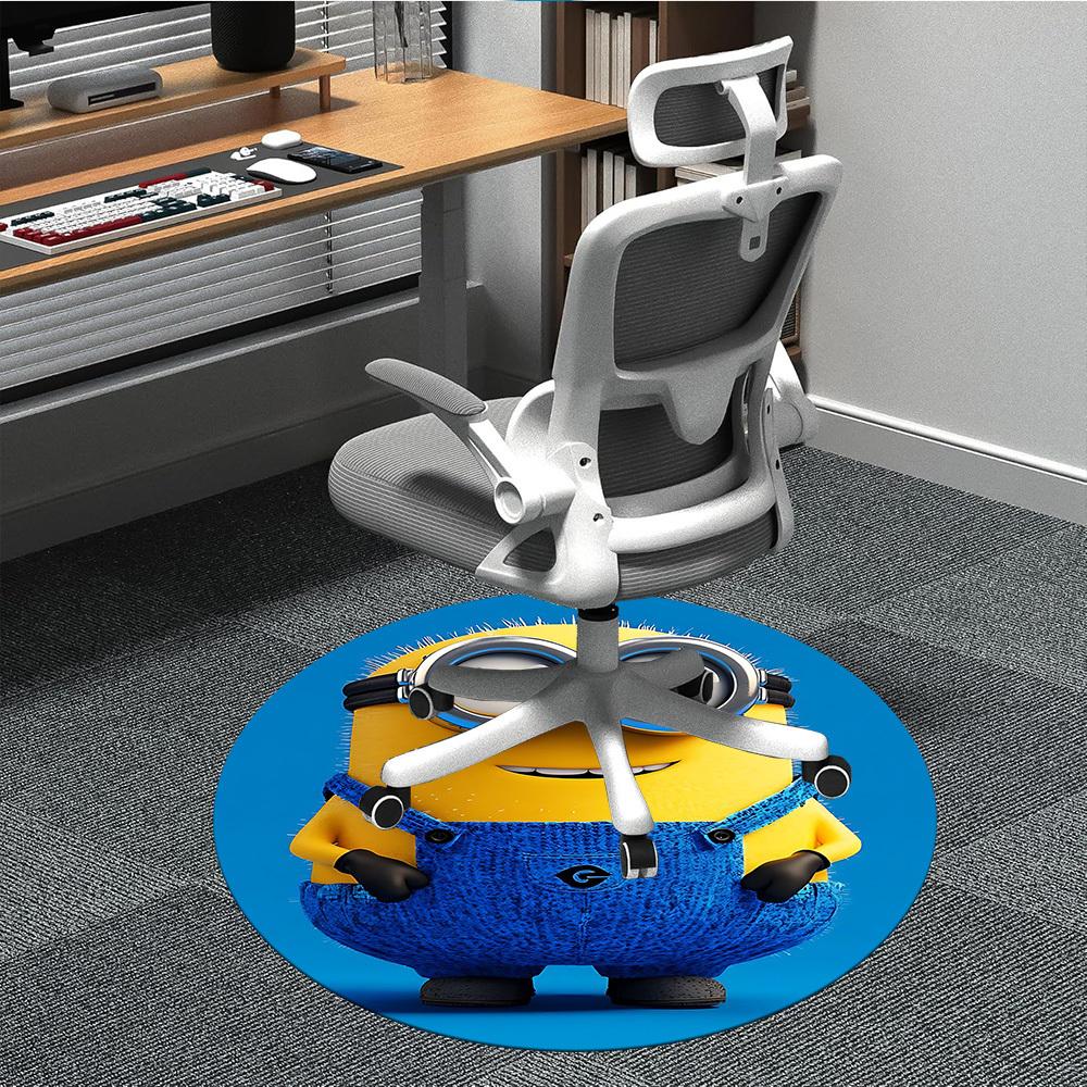 

1pcGru Minion Office Round Area Rug, Indoor Mat Suitable For Office, Under Office Chairs Bedroom Living Room Home Decor, Room Deco 80cm