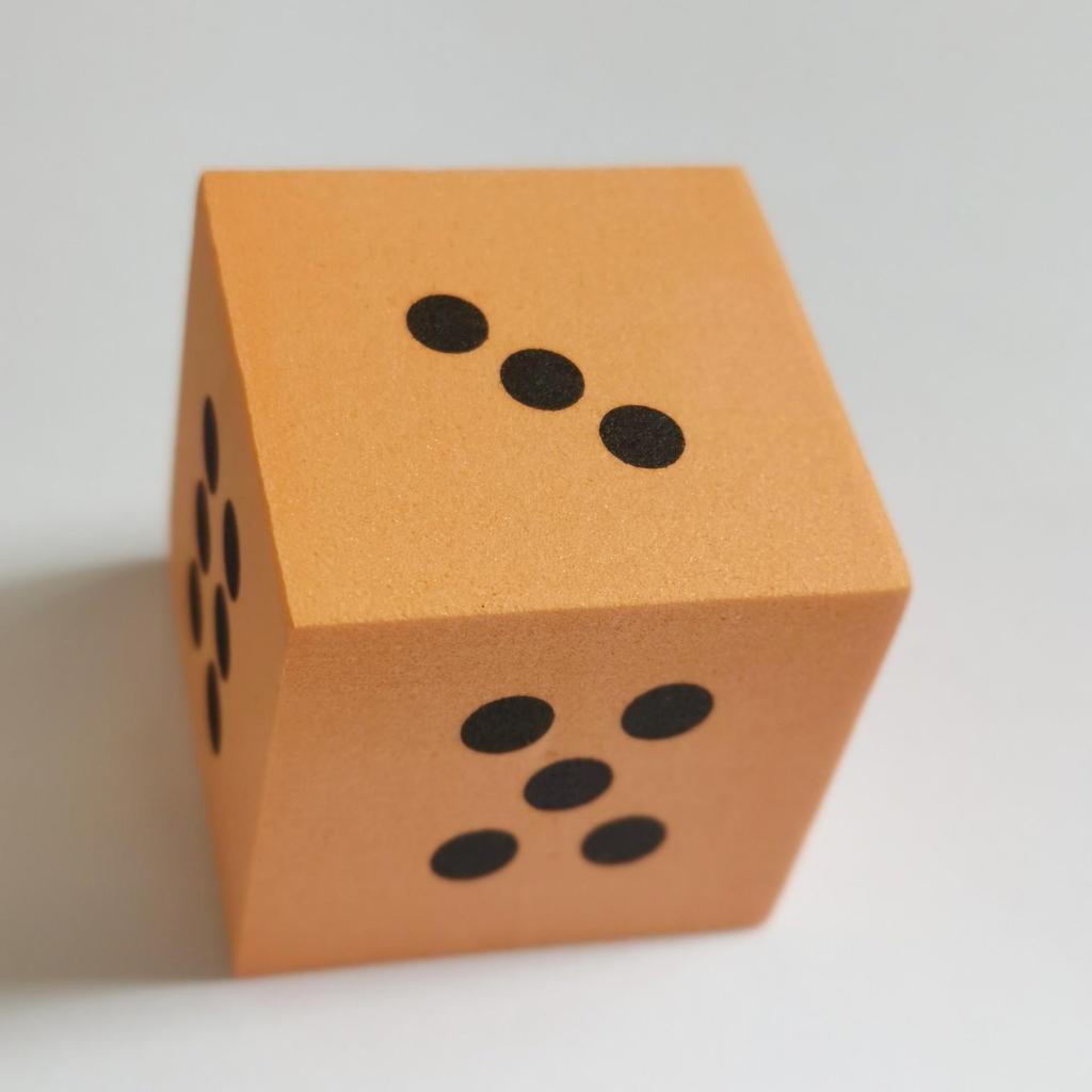 8cm EVA Rounded Corner Foam Dice - Six-Sided, 3.8cm Square