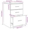 Nightstand Black Oak Effect 40 x 40 x 63 cm Engineered Wood