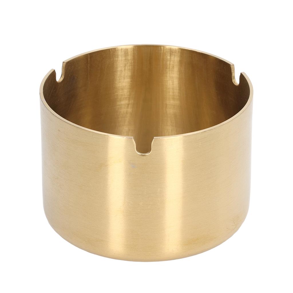 Ashtray Stainless Steel Thick Plating Copper Color Household Dust Collector Decoration
