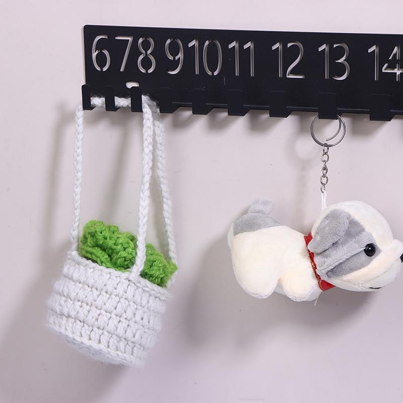 Wall Mounted Wrench Holder Durable Heavy-Duty Metal Wall-Mounted Screw Organizer With Numbered Slots