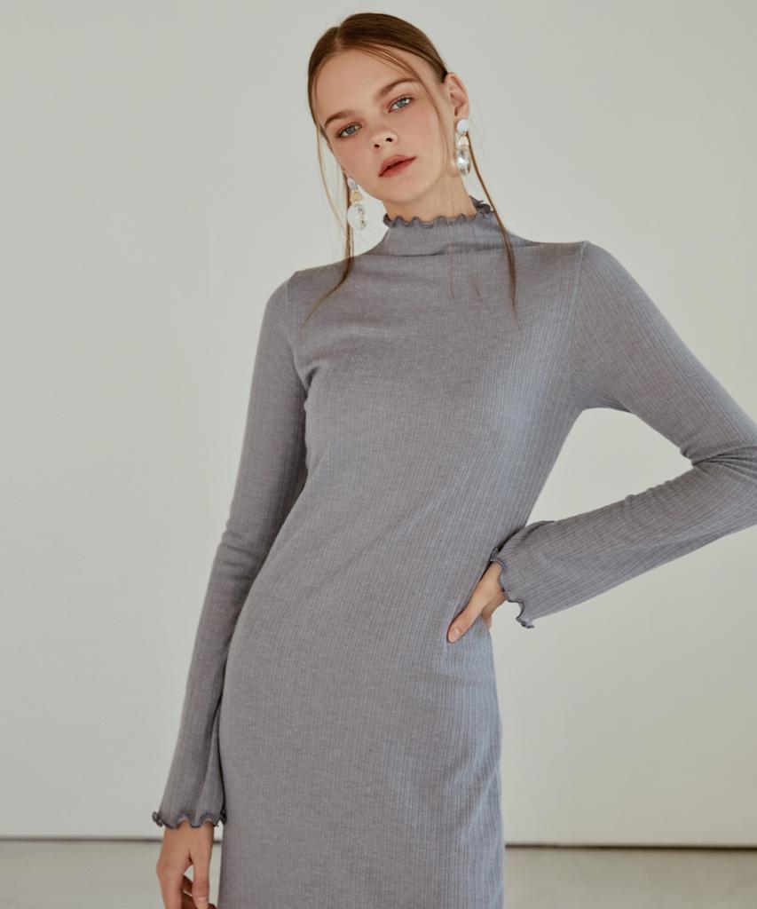 Etmont Layered Slim Long Dress Light Blue