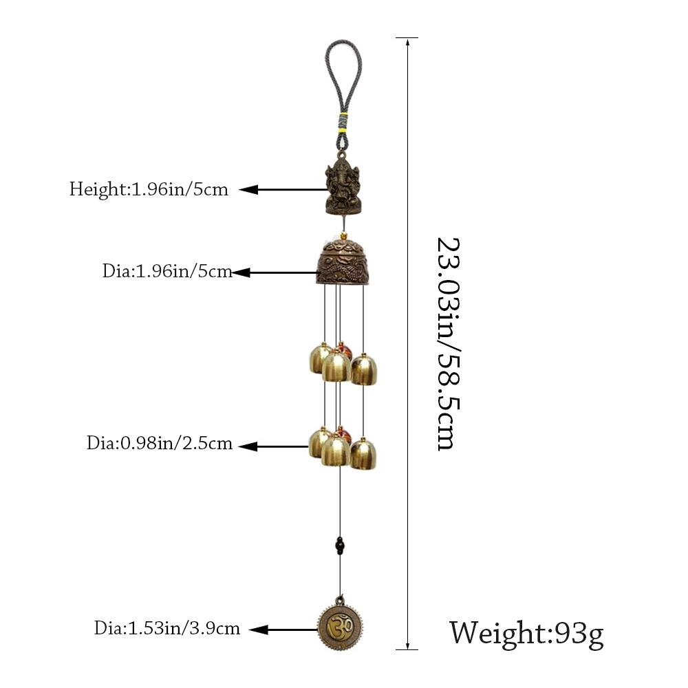 Outdoor Copper Bells Wind Chimes DIY Retro Garden Yard Home Creative Hanging