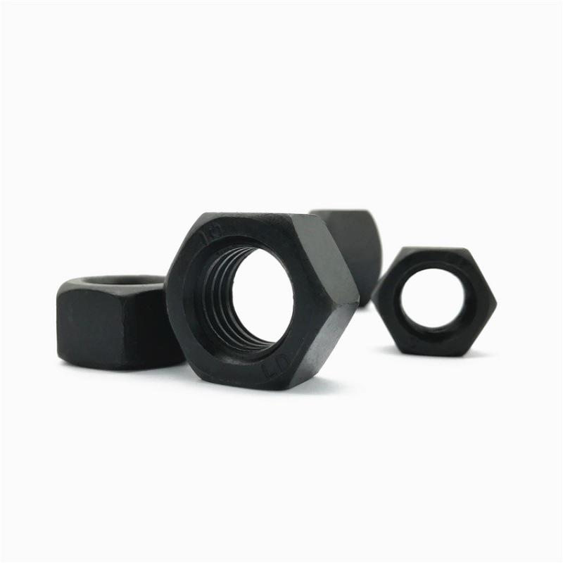 35CrMo High-Strength Hex Nut, Grade 10.9, Blackened, M8-M30