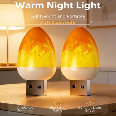 5V USB LED Dynamické Blikající Plameny Atmosférické Světlo Plamen Plameny Světla Svíček Přenosná Lampa na Čtení Kempingové Osvětlení Dekorace Ložnice