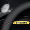 Car Steering Wheel Cover Compatible With Toyota RAV4 2025 2024 2001- Year, Breathable Premium Leather, Anti-Slip Design, B-Style