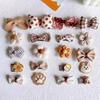 New Milk Coffee Color Baby Hair Clip - Cute Bow Edge for Thin or Bald Hair