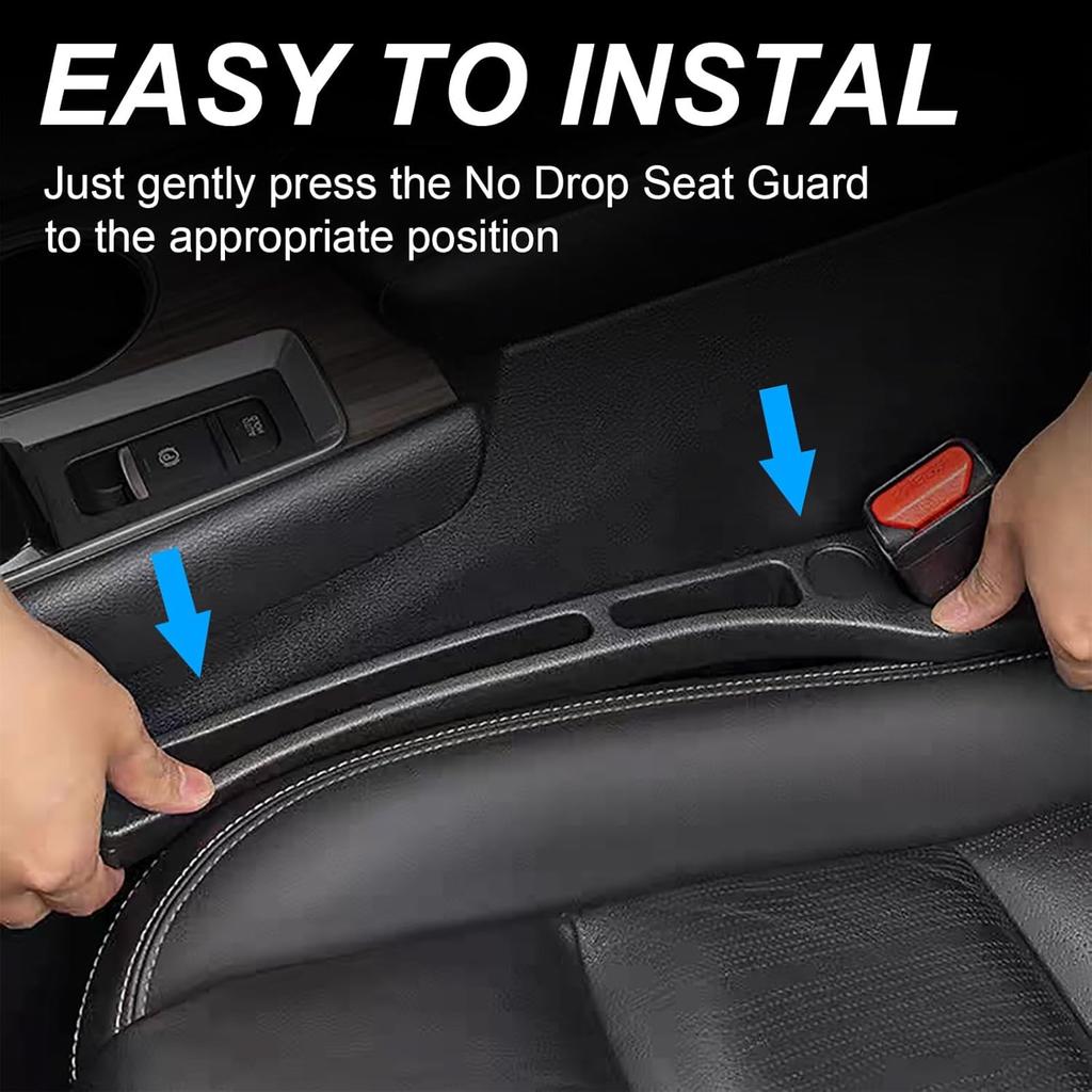 Car Seat Gap Filler Set Of 2, Multifunctional Seat Side Gap Seam Filler Organizer With Phone Holder, Universal Fit Fill The Gap Between Seat &