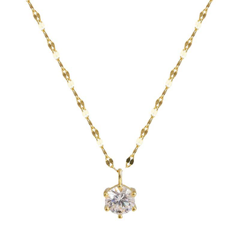 Elegant Japanese-Korean Clavicle Necklace - Spring & Autumn Style, Versatile Design for Women