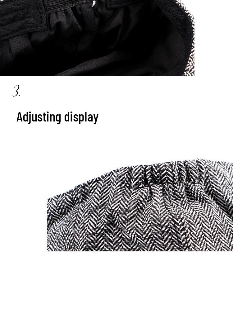 Men's & Women's Retro Plaid Octagonal Cap - British Style Duckbill Beret for Spring & Autumn