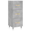 Highboard Concrete Grey 34.5 x 34 x 180 cm Engineered Wood