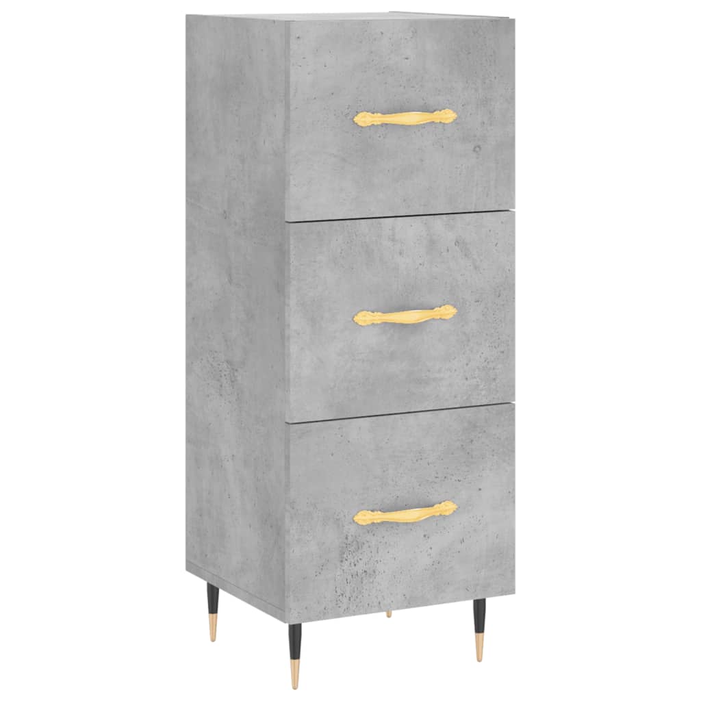 Highboard Concrete Grey 34.5 x 34 x 180 cm Engineered Wood