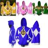 Mighty Morphin Power Rangers Cosplay 3d Printing Hoodie With Premium Quality