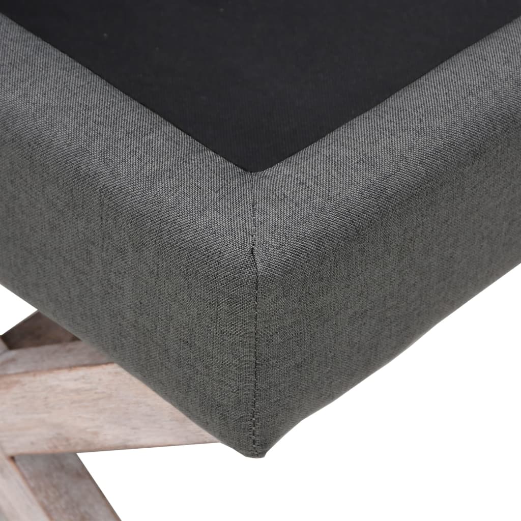 Storage Ottoman In Dark Grey 45 X 45 X 49 Cm Fabric