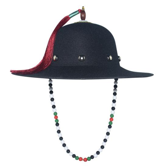 Black Sun Hat Traditional Flying Fish Costume Hat Wide Brim UV Protection Fishing Idol Cosplay Cap Headwear