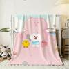 KINGDOM L-LINE F-Friends Throw Soft Flannel Throw Blanket, Lightweight Breathable Summer Nap Blanket For Home Travel Cozy Decor