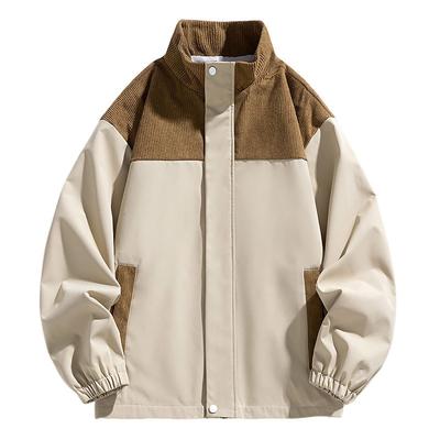 Jacket Splicing Men's New Spring and Autumn New Stand-up Collar Men's and Women's Couples Jacket