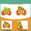 Pumpkin Face Mask Party Decor For Thanksgiving Celebration With Paper Materials 6pcs Set