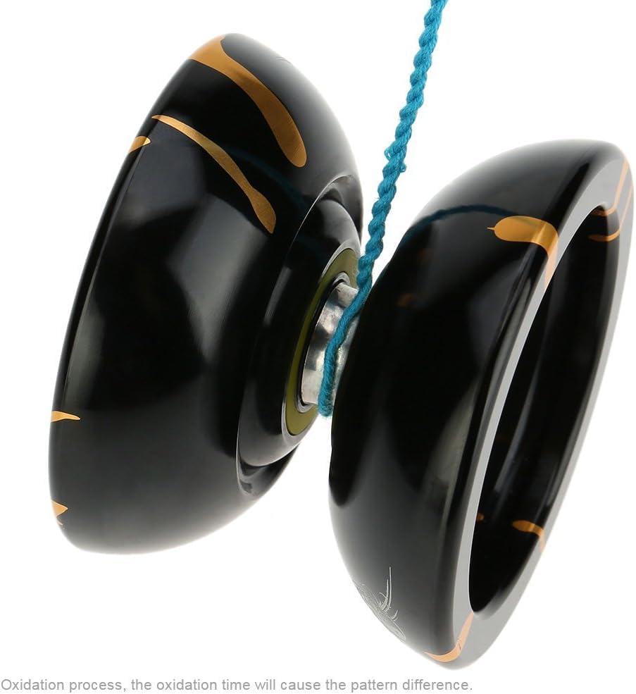 MagicYoYo New Design N11 Alloy Aluminum Professional Yo-yo Unresponsive YoYo Ball (Black With Golden) by MAGICYOYO