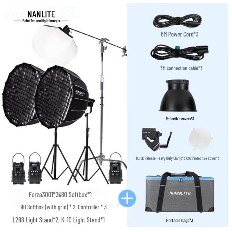 Nanguang Forza 300W II LED Video Light Kit