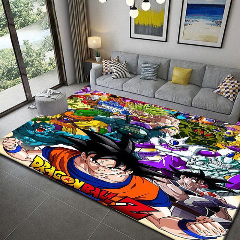 Dragon Ball Clear Pattern Durable Carpetanime Soft Washable Cartoon Floor Carpet