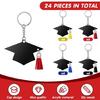 24pcs Acrylic Graduation Ceremony Cap Keychain Souvenir Graduation Party Favor