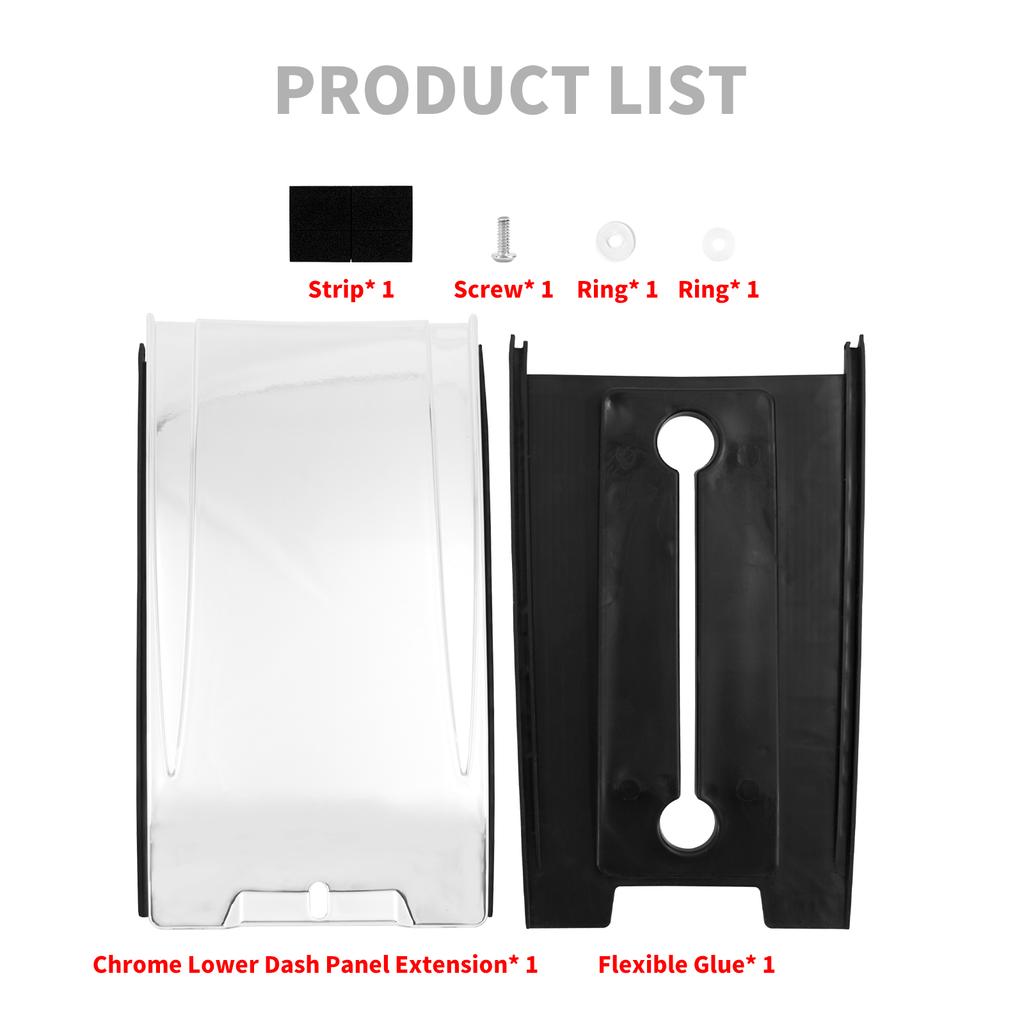 Motorcycle Chrome Lower Dash Panel Extension Plate Tank Accessories For Harley Softail Fat Boy Heritage FLSTN Night Train 00-17