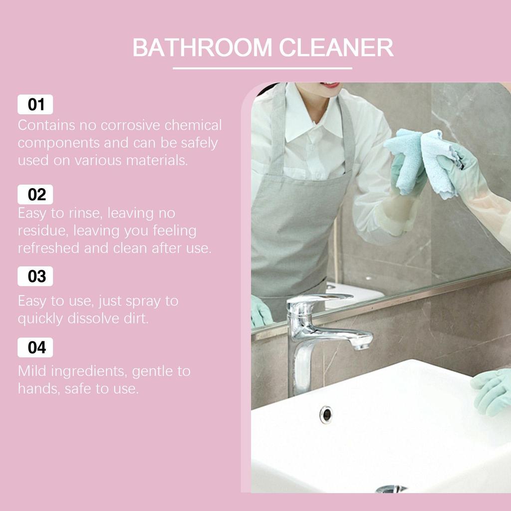 Jakehoe Bathroom Cleaner Bathtub Sink Glass Tiles Are Suitable for Multi-surface Decontamination and Easy Cleaning 120ml