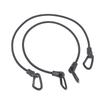 2Pcs D-Type Plastic Hooks with Elastic Bungee Shock Cord Strap for Car Luggage Tent Kayak Boat Canoe Bikes - Tie Down Strap Set