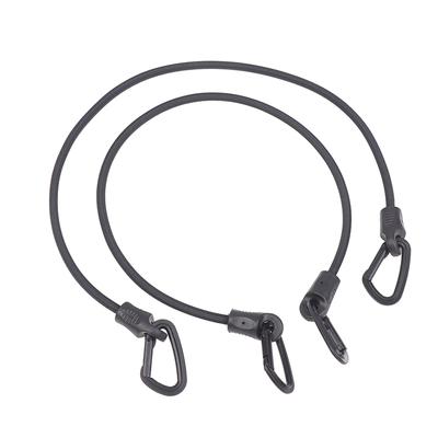 2Pcs D-Type Plastic Hooks with Elastic Bungee Shock Cord Strap for Car Luggage Tent Kayak Boat Canoe Bikes - Tie Down Strap Set