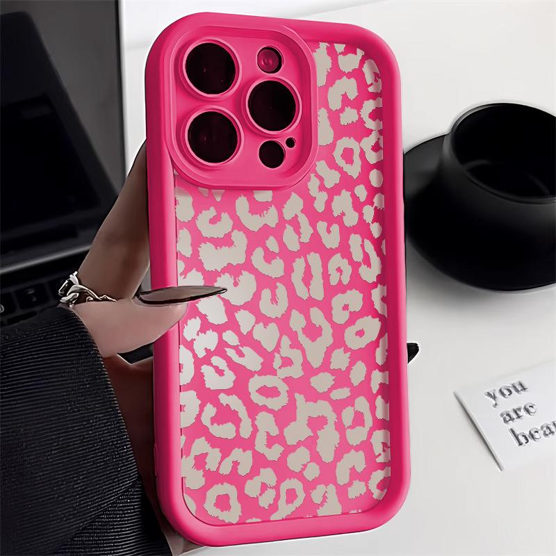 Full screen white leopard print for iPhone17ProMax mobile phone case 14 Apple 13Pro matte 12/15 premium