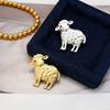 Unisex Sheep Brooch for Women Men Cute Year of The Goat Animal Pin Durable Alloy for Daily Wear Office Party Gift