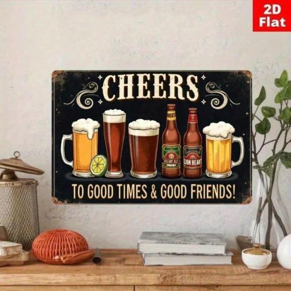 Retro Metal Tin Sign Floral Wall Art Decor 8x12 Inch for Office Living Room Patio