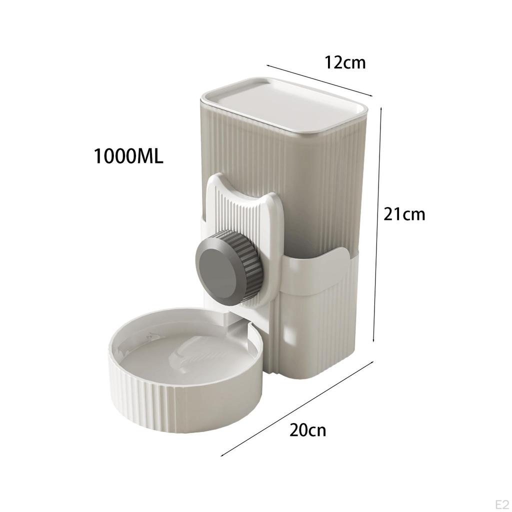 Automatic Hanging Water Dispenser Dog Drinking 1000ml Dripless Bottle for ,