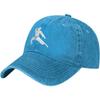 Karate Fighter Graphic Washed Cotton Baseball Cap Adjustable Outdoor Sports Dad Hat