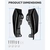 Benlari Gloss Black Mid Frame Air Deflectors Heat Shields Deflector 2009-2024 Compatible For Harley Davidson Touring Street Glide Road Glide Electra