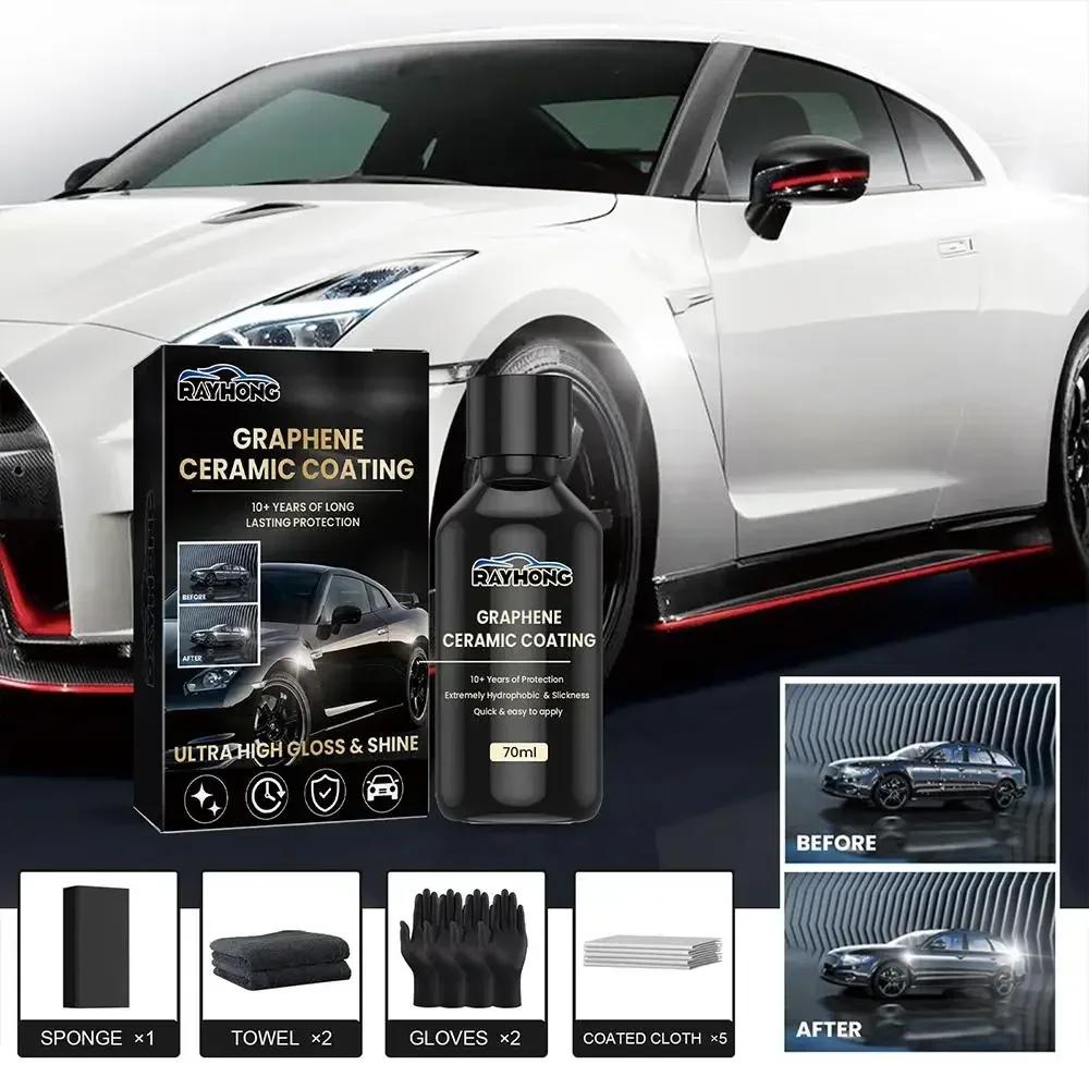 Nano Ceramic Coating Graphene Advanced Technology Super Hydrophobic Maintenance Liquid UV Glow Hydrophobic Paint Protection Amag