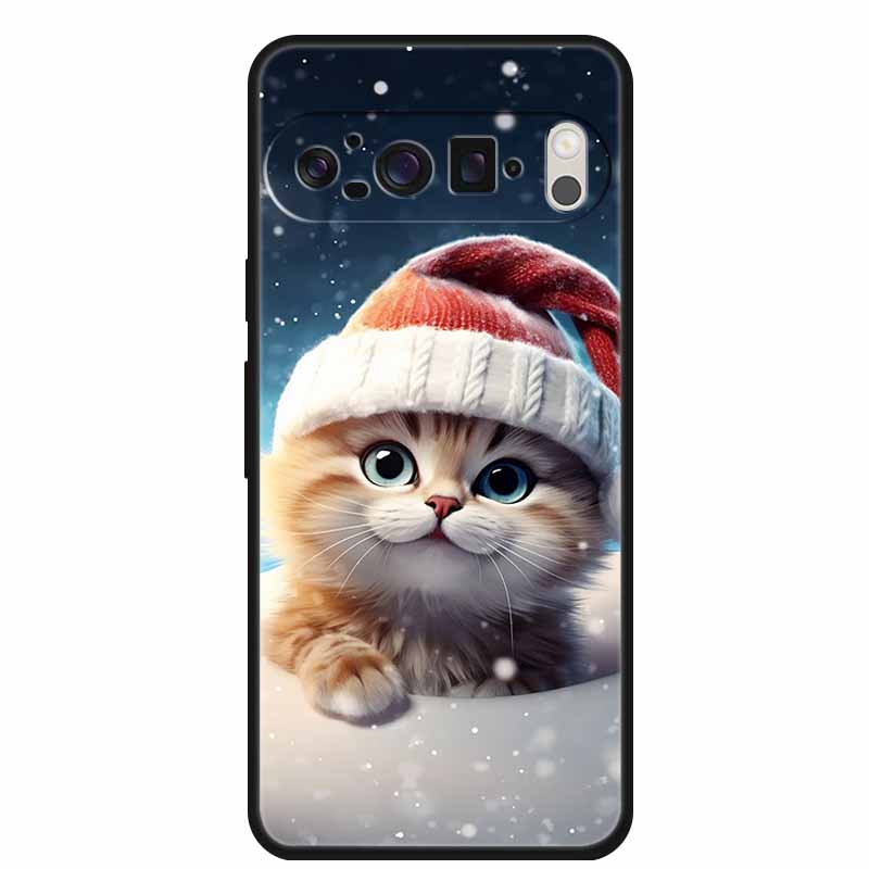 For Google Pixel 9 Pro XL Case 9Pro Coque Black Silicone Soft Phone Case For Google Pixel9 Pro Pixel 6 7 8 Pro Back Cover Case