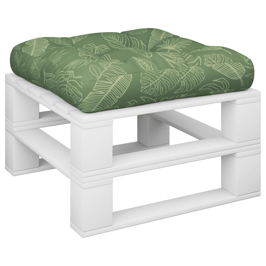 Pallet Cushion with Leaf Pattern 58 x 58 x 10 cm Oxford Fabric