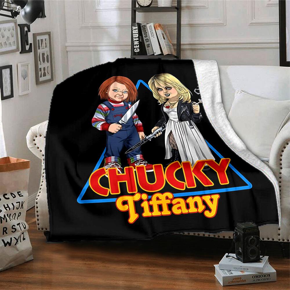 Chucky Tiffany'S Tale Flannel Blanket Super Soft Warm Cozy Blanket For Sofa Bed Office Travel Allseason Home Decor Gift